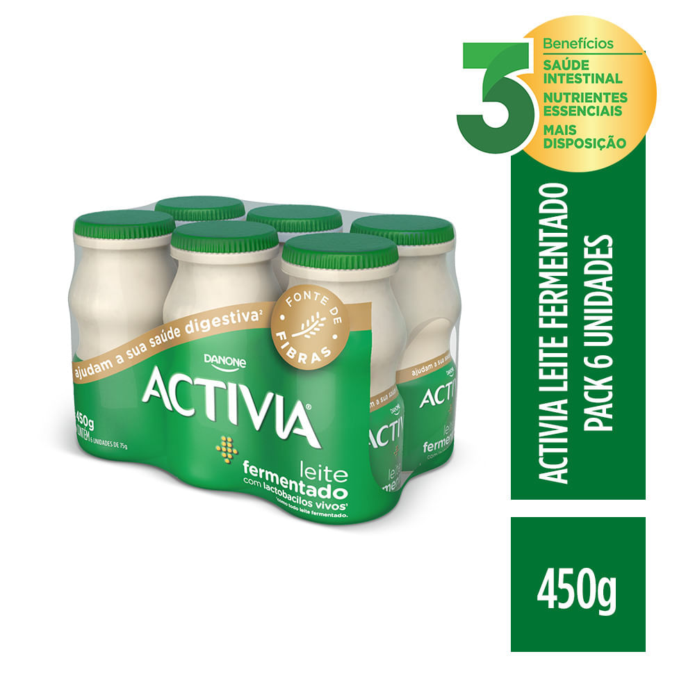 Leite Fermentado Activia Tradicional Pack com 450g