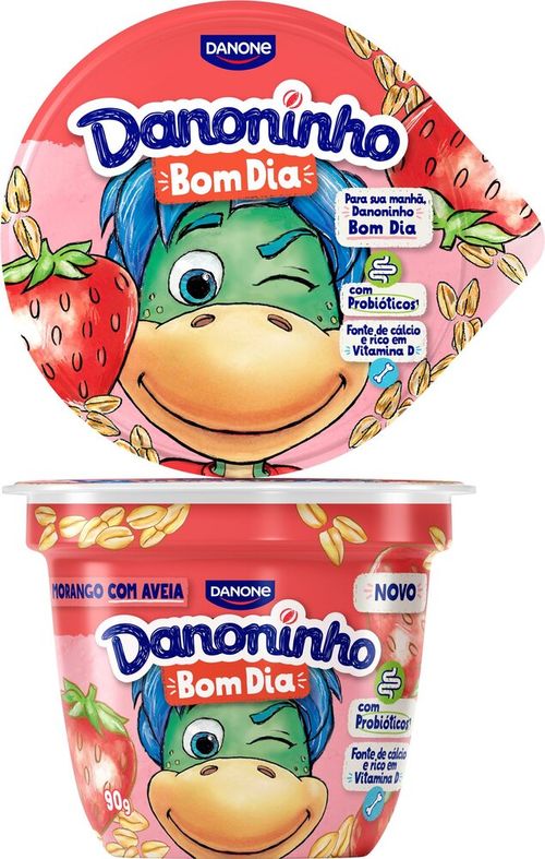 Iogurte Danoninho Integral Bom Dia Morango e Aveia 90g