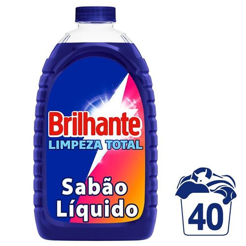 Lava-Roupas Líquido Roupas Brancas e Coloridas Brilhante Limpeza Total Frasco 3l