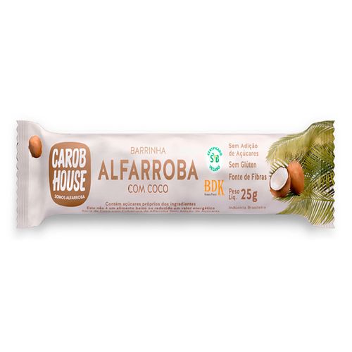 Barrinha Alfarroba Carob House com Coco 25g