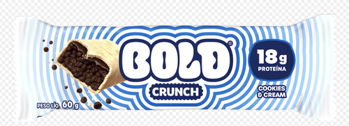 Barra de Proteína Cookies & Cream Bold Crunch Pacote 60g