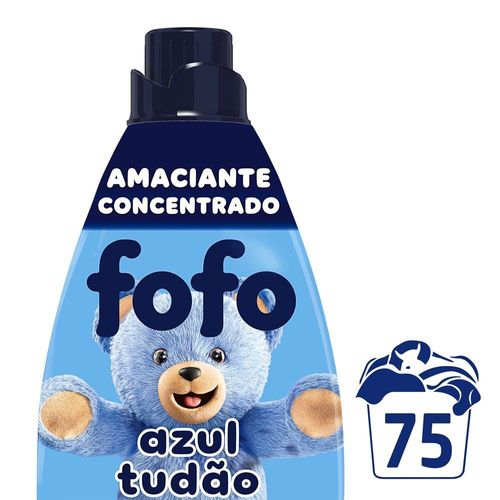 Amaciante de Roupa Concentrado Azul Tudão Fofo Frasco 1,5l Embalagem Econômica