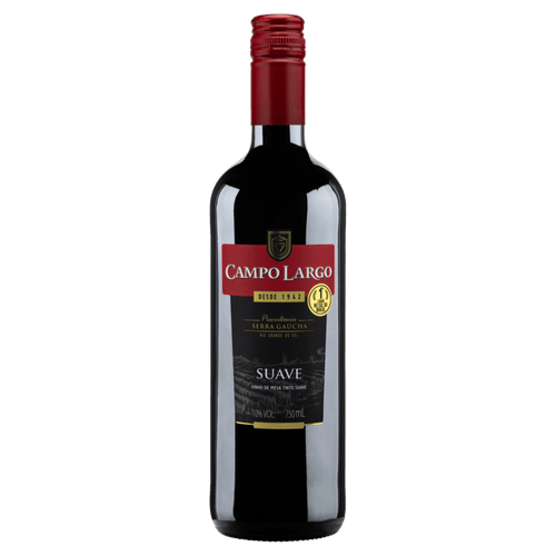 Vinho Brasileiro Tinto Suave Campo Largo Serra Gaúcha Garrafa 750ml