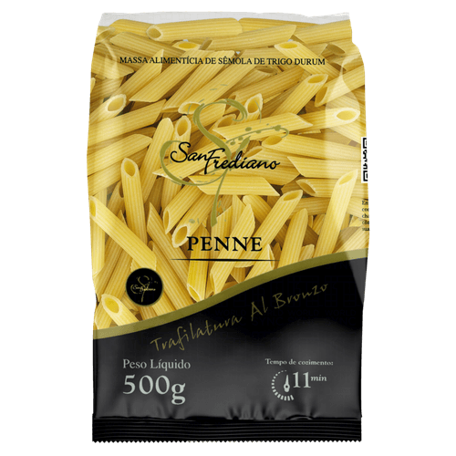 Macarrão de Sêmola de Trigo Grano Duro Penne San Frediano Pacote 500g