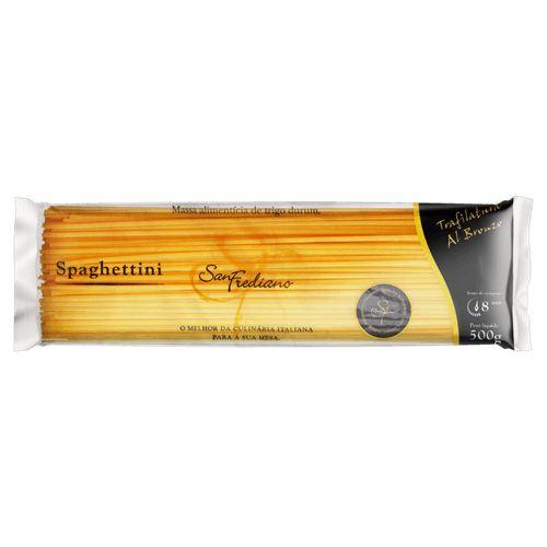 Macarrão de Sêmola de Trigo Grano Duro Espaguete San Frediano Pacote 500g