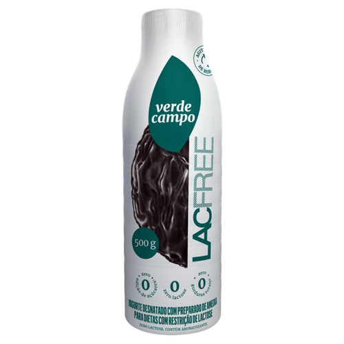 Iogurte Desnatado Ameixa Zero Lactose Verde Campo Lacfree Garrafa 500g