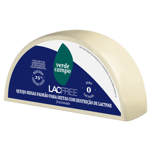 Queijo Minas Padrão Fracionado Zero Lactose Para Dietas Com Restrição De Lactose Verde Campo Lacfree 500g