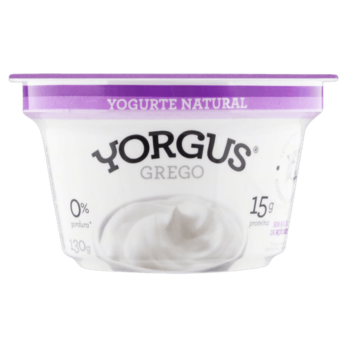 Iogurte 0% Gordura Yorgus Grego Desnatado Natural 130 g