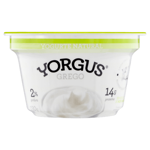 Iogurte Yorgus Grego 2% de Gordura Natural Desnatado Pote 130 g