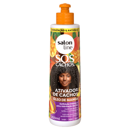 Ativador De Cachos Tradicional Salon Line S.o.s Cachos Óleo De Manga Frasco 300ml