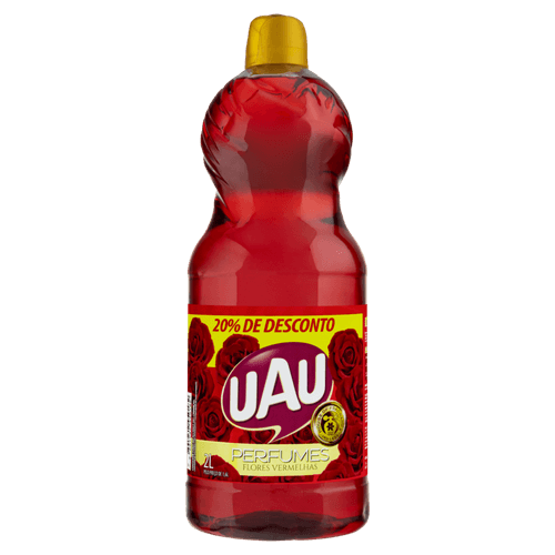 Limpador de Uso Geral Perfumado Flores Vermelhas Uau Frasco 2l Grátis 20% de Desconto
