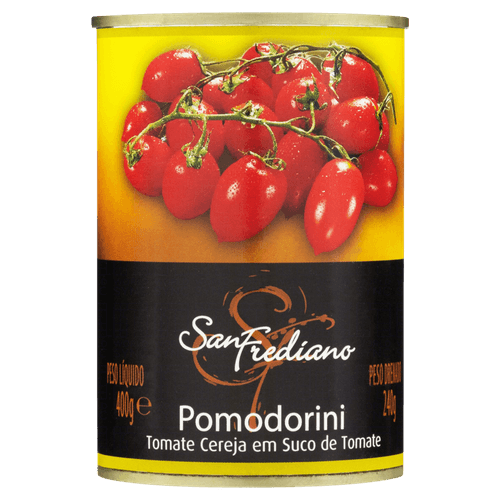Tomate Cereja em Suco de Tomate San Frediano Lata 400g
