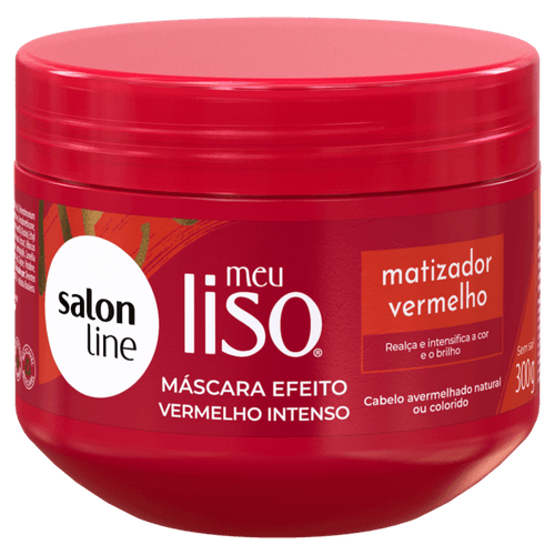 Máscara Meu Liso Vermelho Super Vermelho Salon Line 300g