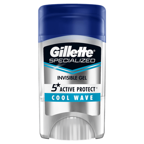 Antitranspirante Gel Invisible Cool Wave 5 Active Protect+ Gillette Specialized 45g