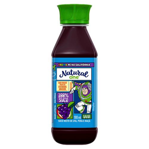 Suco Misto Uva e Maçã Natural One Ambiente Garrafa 180ml