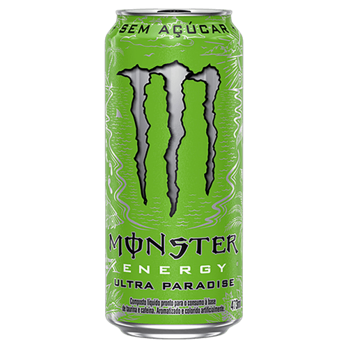 Composto Líquido Energético à Base de Taurina e Cafeína Ultra Paradise Zero Açúcar Monster Lata 473ml
