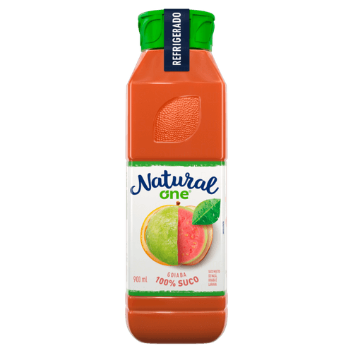 Suco Misto de Maçã, Goiaba e Laranja sem Adição de Açúcar Natural One Refrigerado Garrafa 900ml