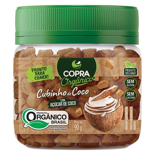 Cubinho de Coco Orgânico Copra com Açúcar de Coco 90g