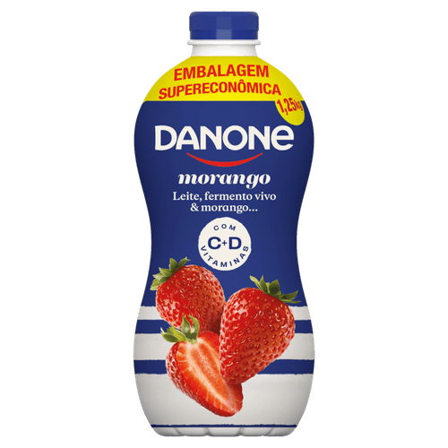 IOGURTE LÍQUIDO PARC DESNATADO DANONE MORANGO 1,25KG