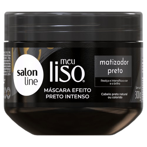 Máscara Matizadora Preto Meu Liso Salon Line 300g