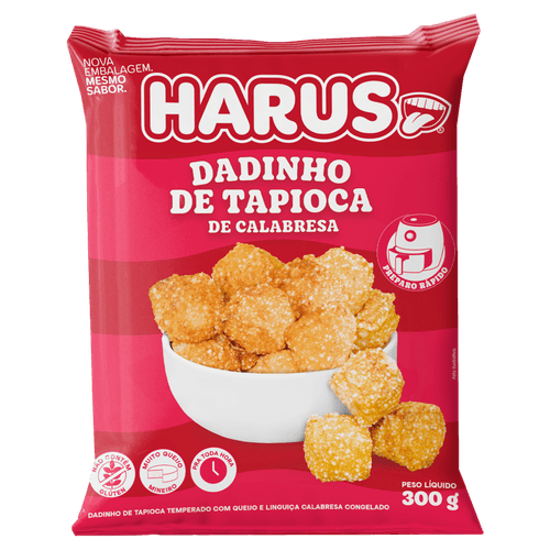 Dadinho de Tapioca Harus Congelado Calabresa Pacote 300g