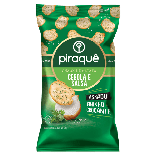 Snack de Batata Cebola e Salsa Piraquê Pacote 60g