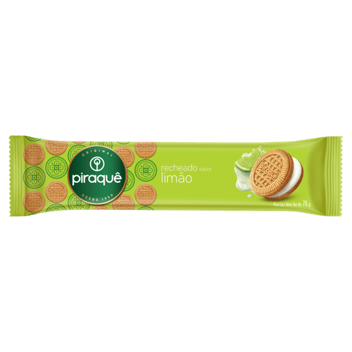 Biscoito Recheio Limão Piraquê Pacote 76g