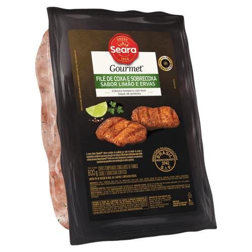Filé de Coxa e Sobrecoxa Limão e Ervas Seara Gourmet 800g