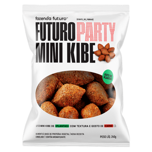 Miniquibe à Base de Proteína Vegetal Congelado Anitta Fazenda Futuro Party Ki-Ki-Kibe Pacote 240g