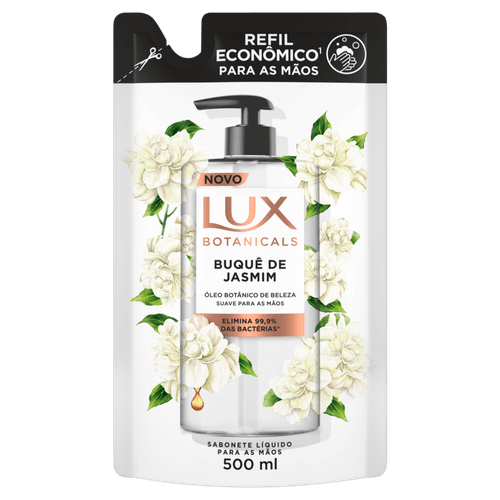 Sabonete Líquido Buquê de Jasmim Lux Botanicals Sachê 500ml Refil Econômico