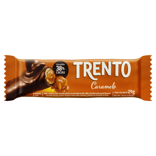 Wafer Caramelo Trento Pacote 29g