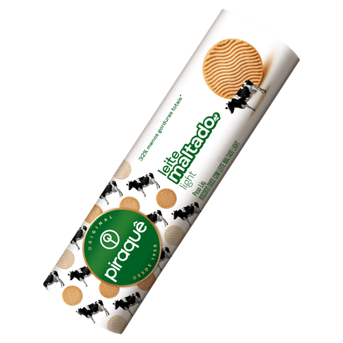 Biscoito Doce com Leite Maltado Light Piraquê Pacote 132g