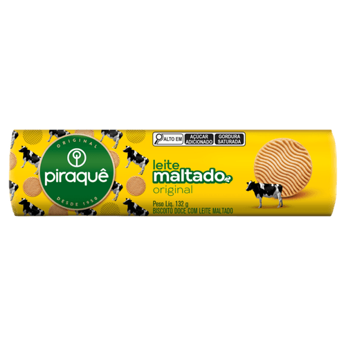 Biscoito Doce com Leite Maltado Original Piraquê Pacote 132g