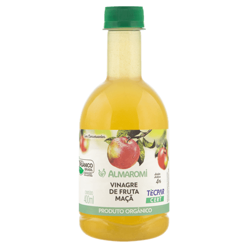 Vinagre de Maçã Orgânico Almaromi Frasco 400ml
