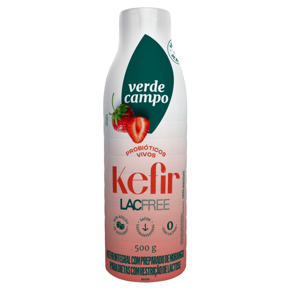 Iogurte de Morango Kefir Lacfree Verde Campo 500g