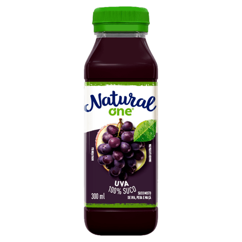 SUCO NAT ONE 300ML-AMB UVA E MAÇA