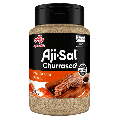 Sal de Parrilla com Pimenta para Churrasco Aji-Sal Frasco 500g