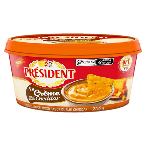 REQUEIJÃO PRESIDENT QJO CHEDDAR PT-200G