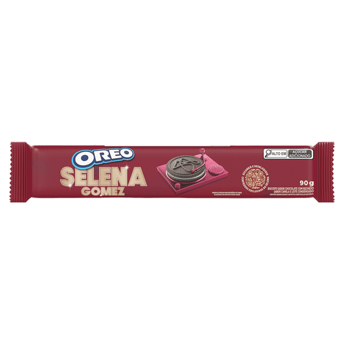 BISCOITO  RECHEADO  OREO SELENA GOMES  90GR PC CHOCOLATE -CANELA -LEITE COND