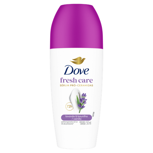 DESODORANTE ROLL ON DOVE 50ML LAVANDA E BAUNILHA