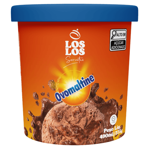 SORVETE LOS LOS OVOMALTINE PT- 490ML