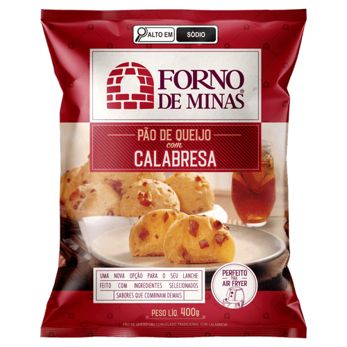 PAO QUEIJO FORNO MINAS 400G CALABRESA