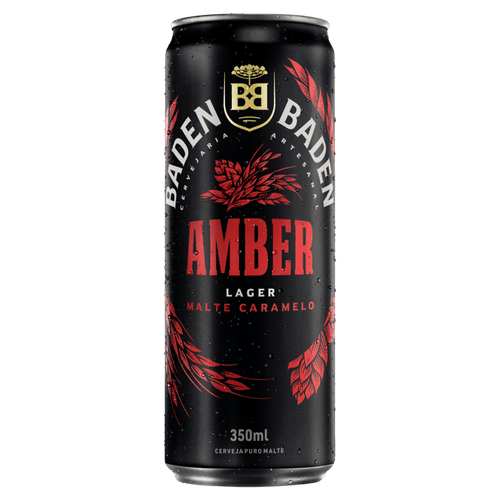 CERVEJA SLEEK AMBER LAGER BADEN BADEN 350ML-LATA