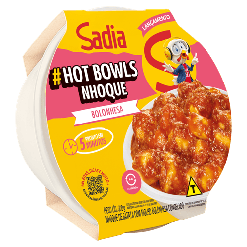 MACARRAO INST SADIA HOT BOWLS 300G PT - MOLHO BOLHONESA