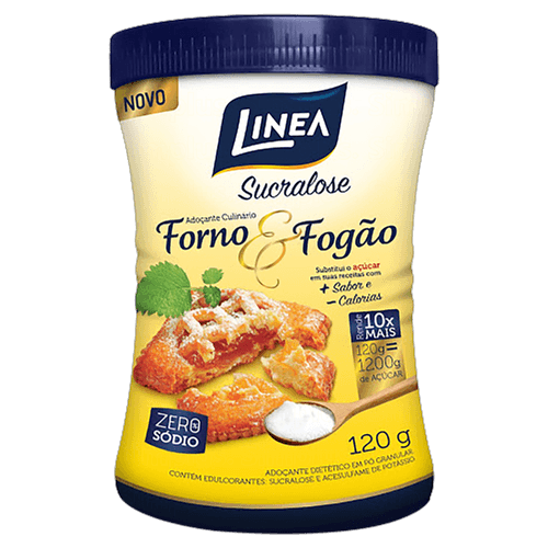 Adoçante Em Pó Sucralose Culinário Zero Sódio Linea Forno &amp; Fogão Pote 120g
