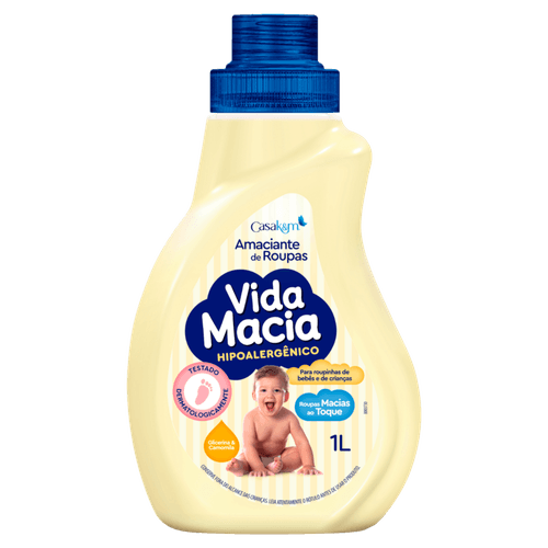 Amaciante de Roupa Glicerina & Camomila Vida Macia Frasco 1l