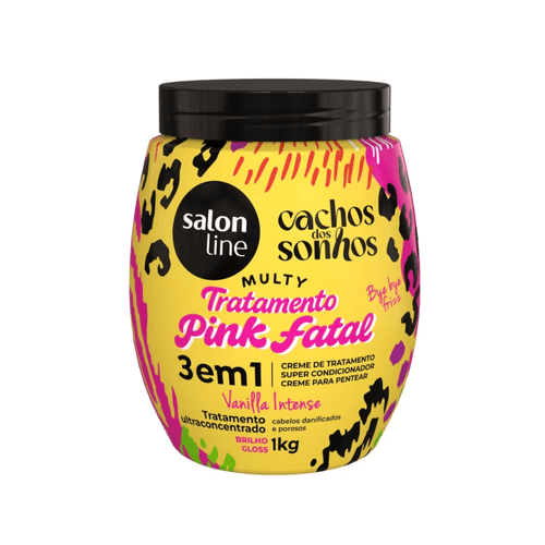 Creme de Tratamento Salon Line 3 e 1 Cachos dos Sonhos Multy Pink Fatal 1kg
