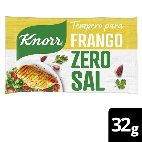 Tempero Pó para Frango Knorr Zero Sal Pacote 32g 8 Unidades 4g Cada