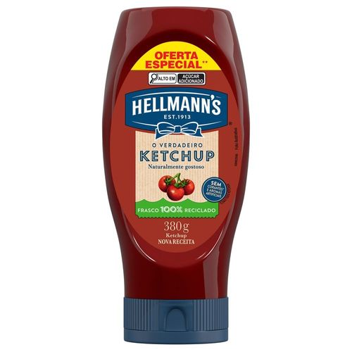 Ketchup Hellmanns Squeeze 380g Oferta Especial