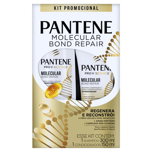 Kit Shampoo 300ml + Condicionador 150ml Pantene Molecular Bond Repair